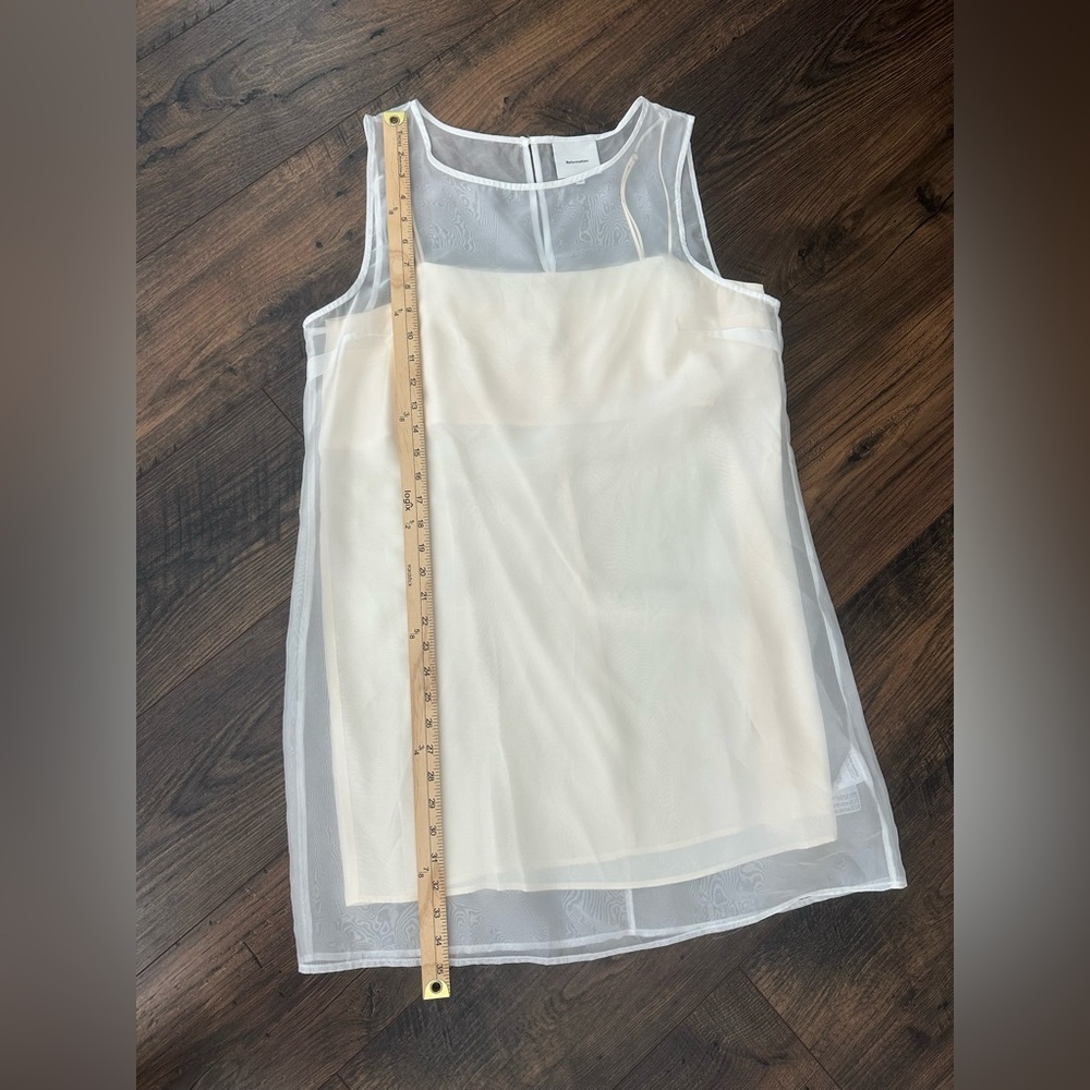 Reformation Vina Dress White Size 12 - Picture 9 of 10